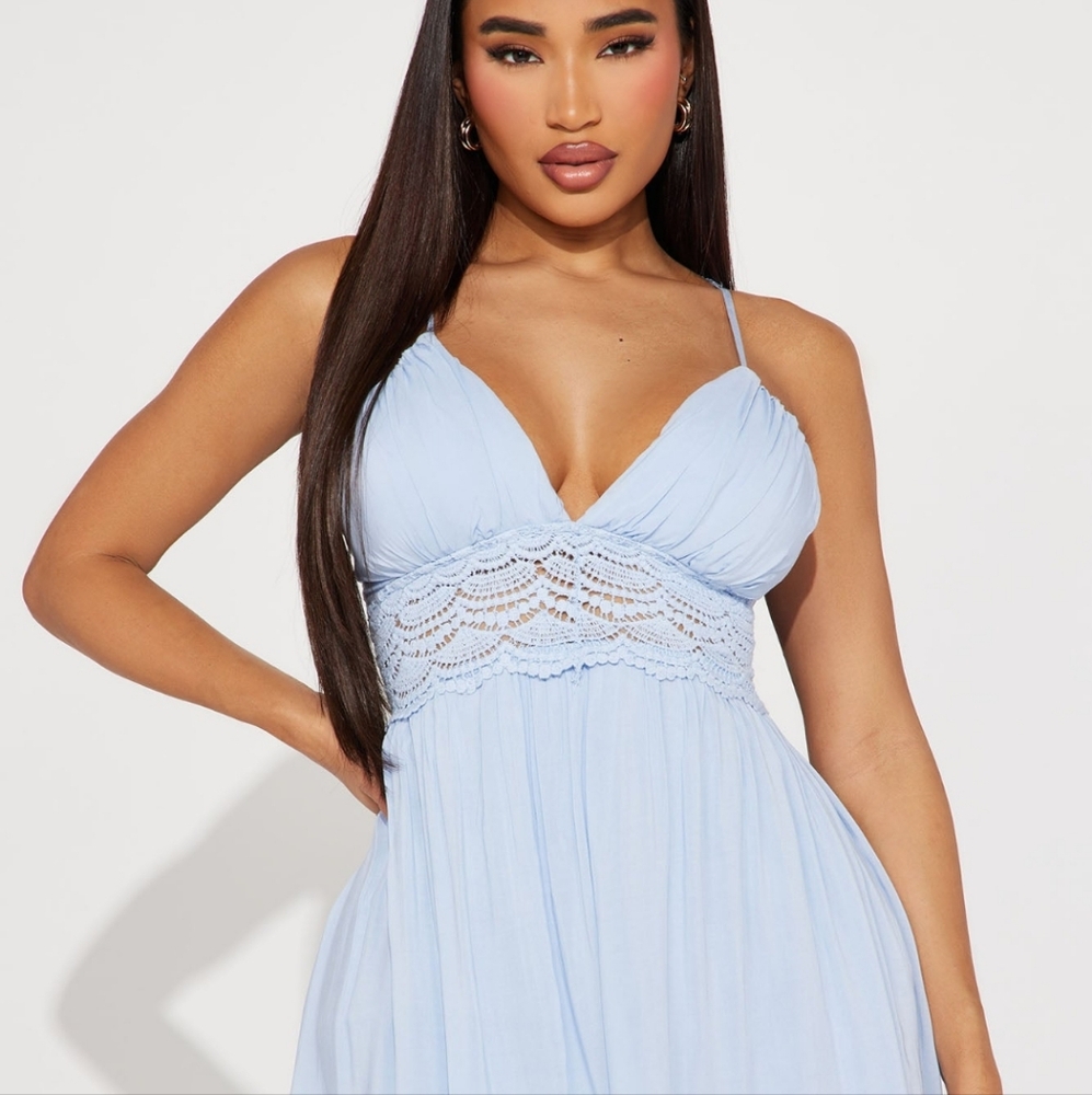 Fashion Nova Clementine mini dress Color: light blue